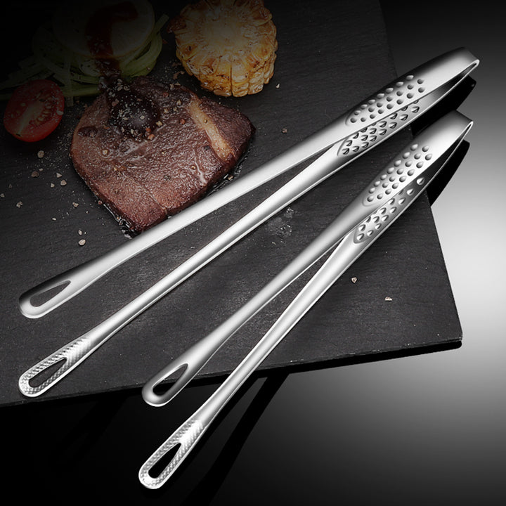 Stainless Steel Gold Barbecue Cooking Tongs