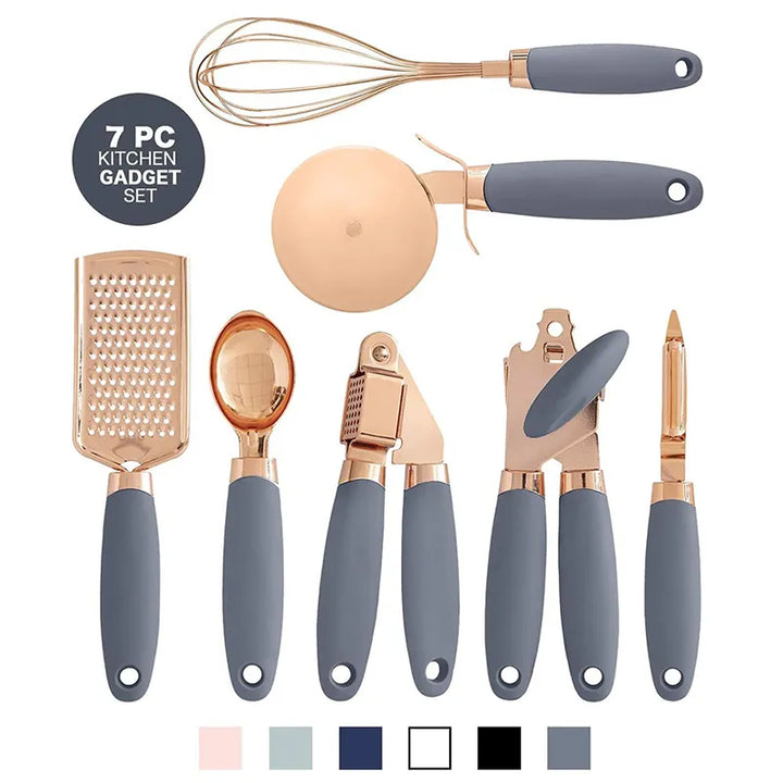 Copper-Coated Stainless Steel Kitchen Gadget Set