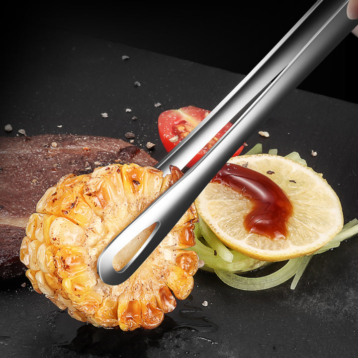 Stainless Steel Gold Barbecue Cooking Tongs
