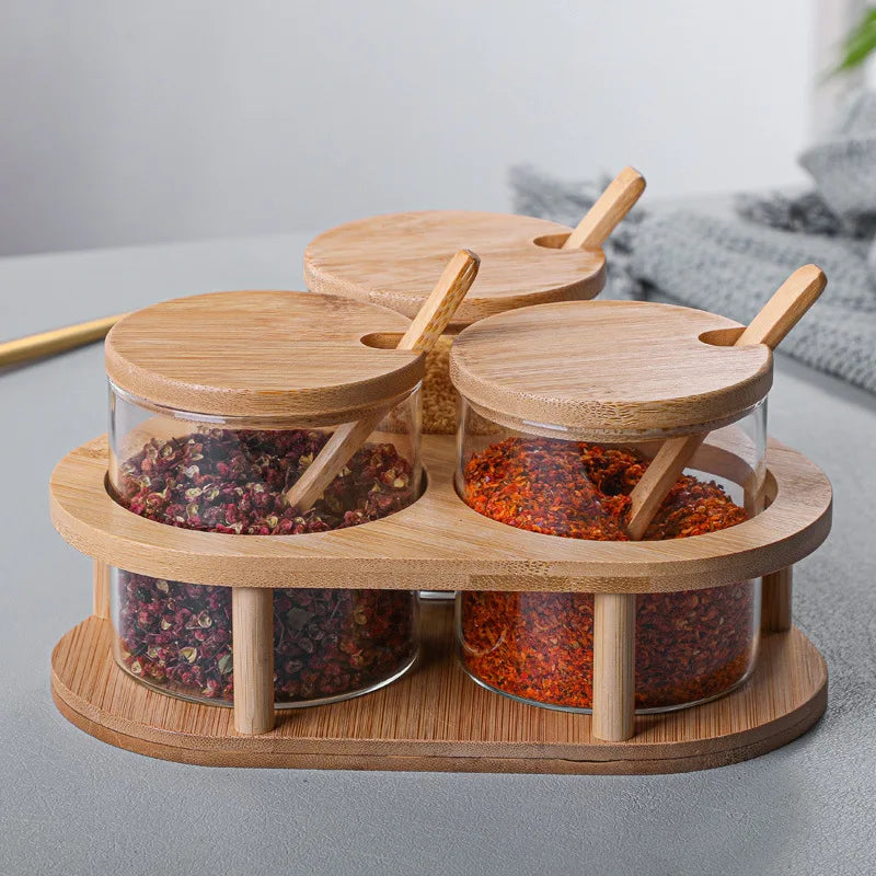 3-Piece Glass Seasoning Set